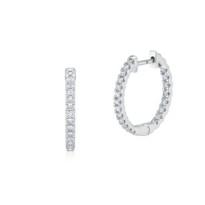 W.KRUK Kolczyki białe złoto z diamentami