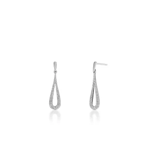 W.KRUK - Kolczyki białe złoto z diamentami