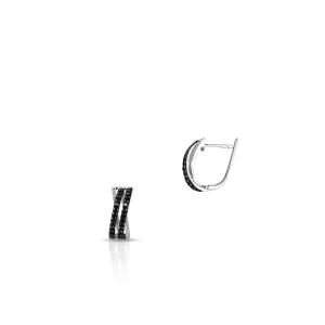 W.KRUK Kolczyki białe złoto z diamentami