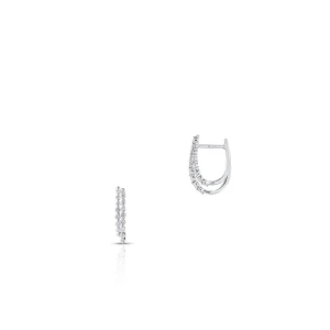 W.KRUK Kolczyki białe złoto z diamentami