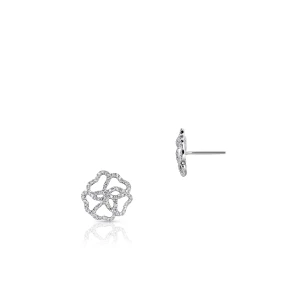 W.KRUK Kolczyki białe złoto z diamentami