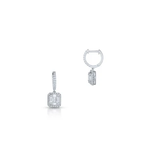 W.KRUK Kolczyki białe złoto z diamentami