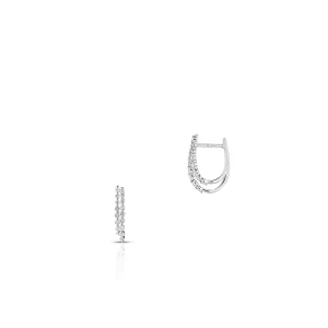 W.KRUK Kolczyki białe złoto z diamentami