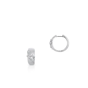 W.KRUK Kolczyki białe złoto z diamentami