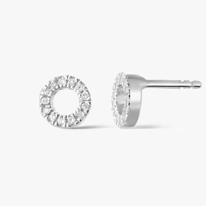 W.KRUK Kolczyki białe złoto z diamentami