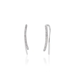 W.KRUK Kolczyki białe złoto z diamentami