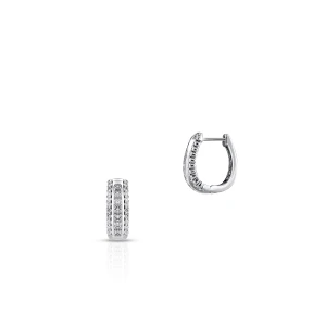 W.KRUK Kolczyki białe złoto z diamentami