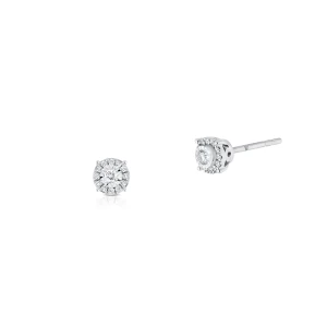 W.KRUK Kolczyki białe złoto z diamentami