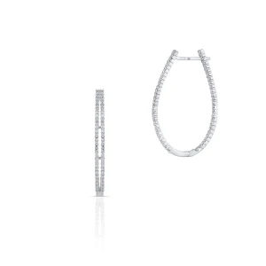 W.KRUK Kolczyki białe złoto z diamentami