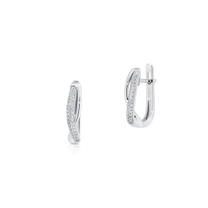 W.KRUK Kolczyki białe złoto z diamentami