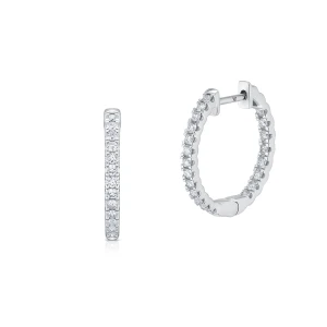 W.KRUK Kolczyki białe złoto z diamentami