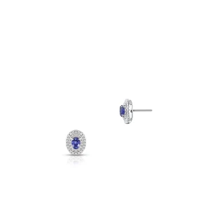 W.KRUK - Kolczyki białe złoto z diamentami i tanzanitem