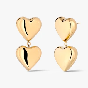 W.KRUK Kolczyki Double Heart Love Fever PICKY PICA