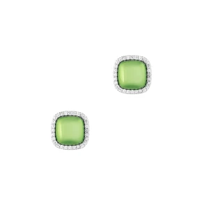 W.KRUK - Kolczyki Green Squares Princess Club