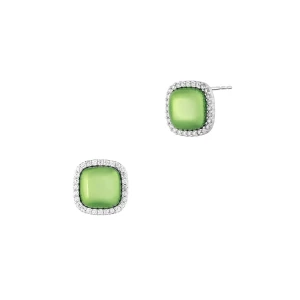 W.KRUK - Kolczyki Green Squares Princess Club PICKY PICA