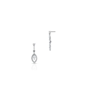 W.KRUK Kolczyki mosiężne z cyrkoniami