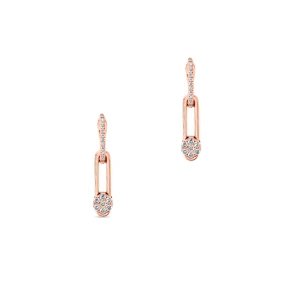 W.KRUK Kolczyki różowe złoto HULCHI BELLUNI