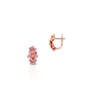 W.KRUK - Kolczyki różowe złoto Kwiaty Nocy