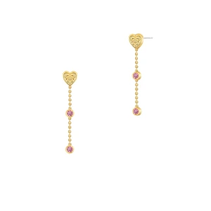 W.KRUK Kolczyki Różowy Kier Wonderland PICKY PICA