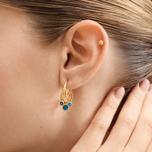 W.KRUK Kolczyki srebrne Alchemia