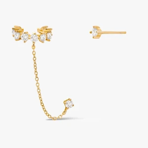 W.KRUK - Kolczyki srebrne asymetryczne