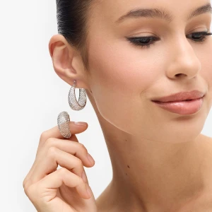 W.KRUK Kolczyki srebrne ażurowe