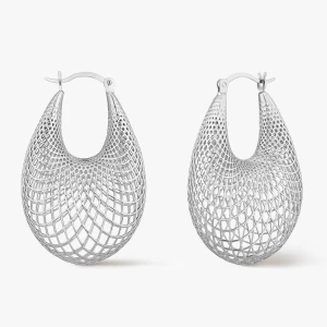 W.KRUK Kolczyki srebrne ażurowe