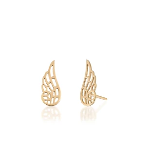 W.KRUK Kolczyki srebrne ażurowe skrzydła