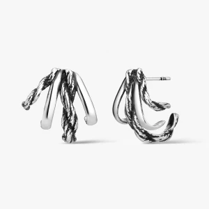 W.KRUK Kolczyki srebrne Freedom Forever