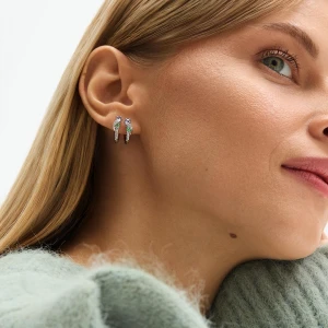 W.KRUK Kolczyki srebrne KOI