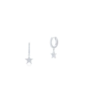 W.KRUK - Kolczyki srebrne koła gwiazdki