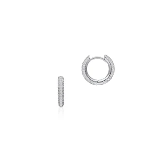 W.KRUK Kolczyki srebrne koła z cyrkoniami