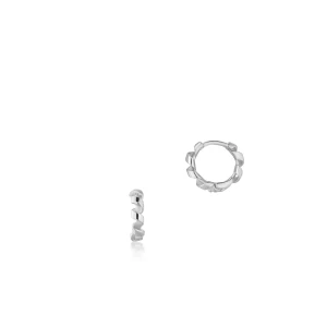 W.KRUK Kolczyki srebrne koła z motywem sprężynki