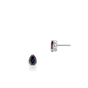 W.KRUK Kolczyki srebrne kolorowa łezka