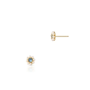 W.KRUK Kolczyki srebrne kwiatki