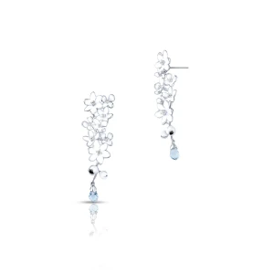 W.KRUK - Kolczyki srebrne Kwiaty Nocy Biały Bez