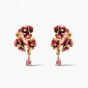 W.KRUK Kolczyki srebrne Kwiaty Nocy Bratki