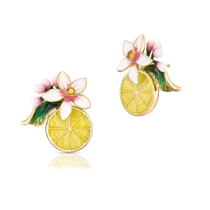 W.KRUK - Kolczyki srebrne Kwiaty Nocy Cytrusy
