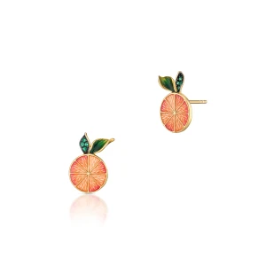 W.KRUK - Kolczyki srebrne Kwiaty Nocy Cytrusy