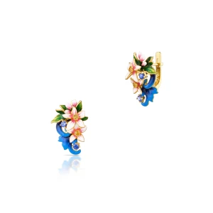 W.KRUK Kolczyki srebrne Kwiaty Nocy Cytrusy