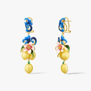 W.KRUK Kolczyki srebrne Kwiaty Nocy Cytrusy