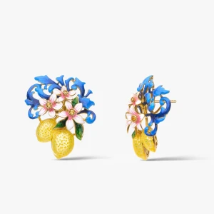 W.KRUK Kolczyki srebrne Kwiaty Nocy Cytrusy