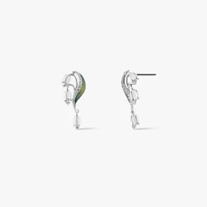 W.KRUK Kolczyki srebrne Kwiaty Nocy Konwalia