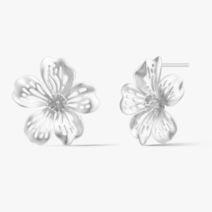 W.KRUK Kolczyki srebrne Kwiaty Nocy Wiśnia