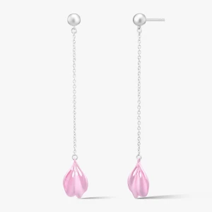 W.KRUK Kolczyki srebrne Kwiaty Nocy Wiśnia