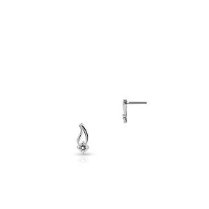 W.KRUK Kolczyki srebrne łezki z cyrkoniami