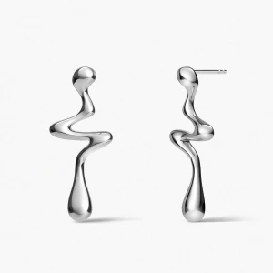 W.KRUK Kolczyki srebrne Modern