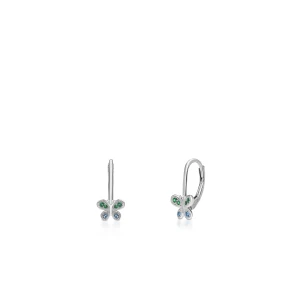 W.KRUK Kolczyki srebrne motylki