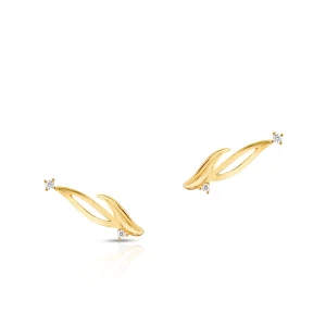 W.KRUK - Kolczyki srebrne o fantazyjnym kształcie