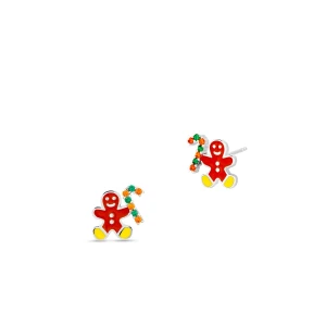 W.KRUK - Kolczyki srebrne piernikowe ludki